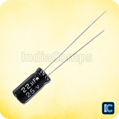 22µF 25V Electrolytic Capacitor – 105°C | Hyncdz | 5x11mm | RoHS Compliant