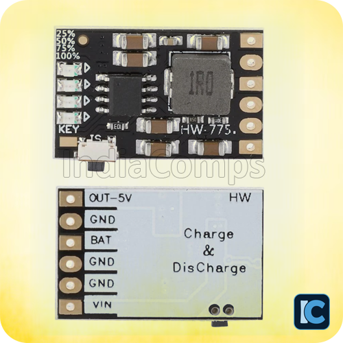 HW-775 Power Bank DIY Board | IP5306-CK | 5V 2A Mobile Power Module with 4-LED Capacity Indicator