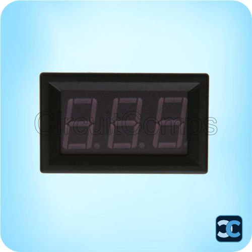0.56 inch 0–100V DC Digital Voltmeter 3 Wire Red LED Display