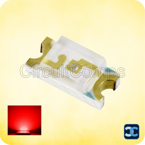 Everlight 0805 SMD LED – Red (Pack of 100)