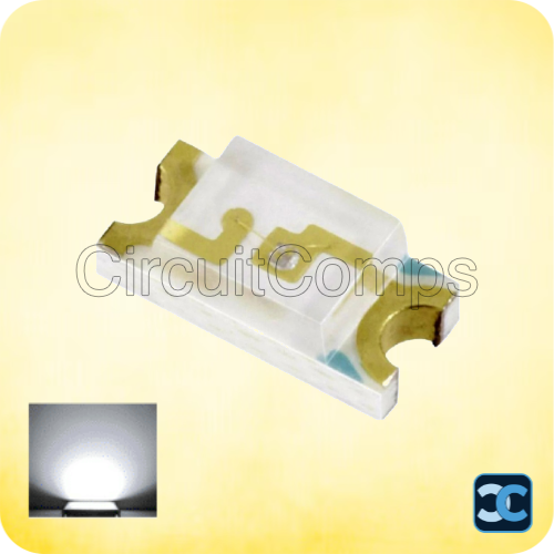 Everlight 0805 SMD LED – White (Pack of 100)