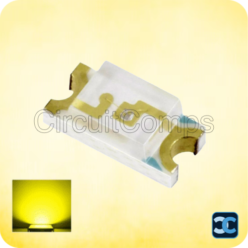 Everlight 0805 SMD LED – Yellow (Pack of 100)