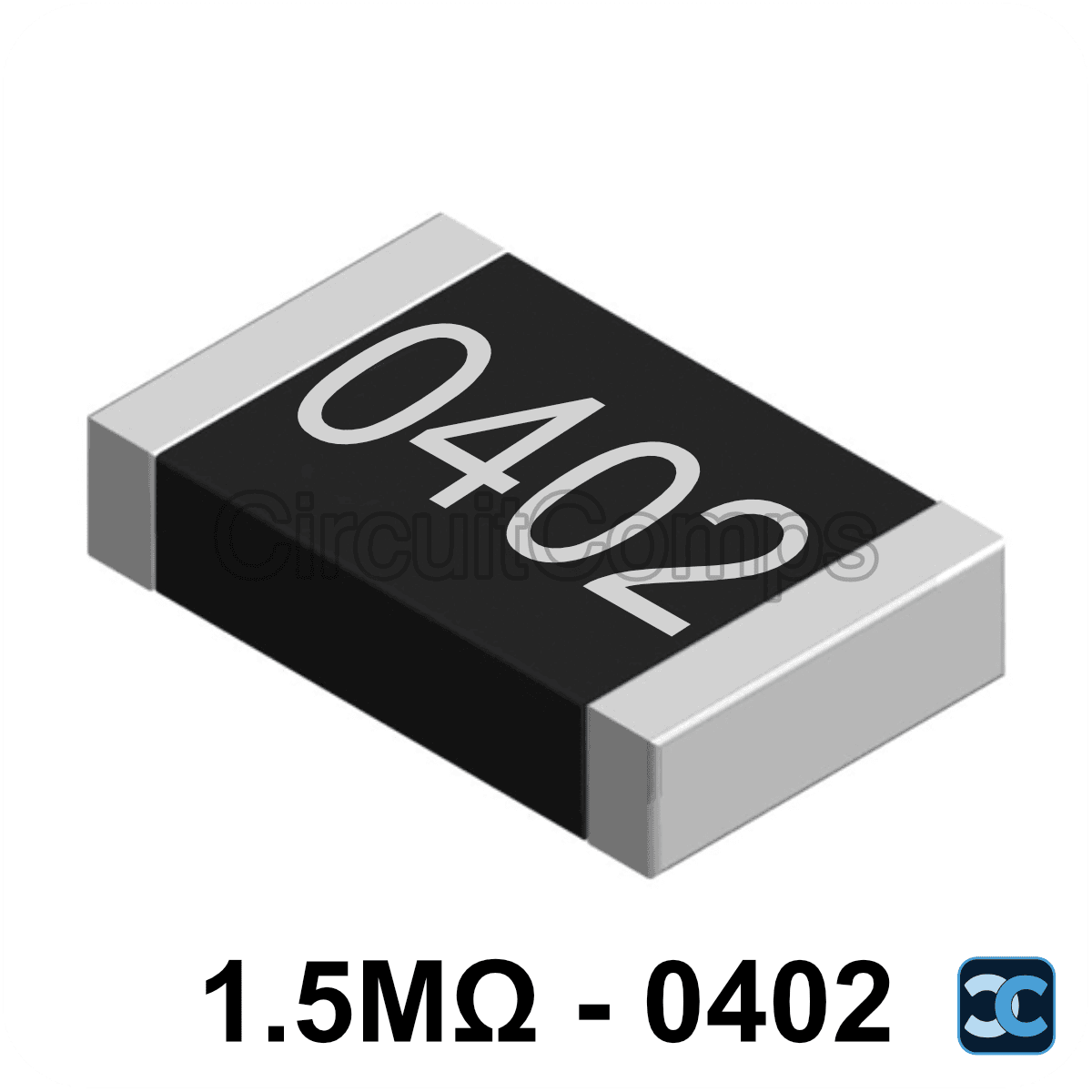 1.5M ohm 0402 1% SMD Resistor 1M5 0.063W (1/16W)