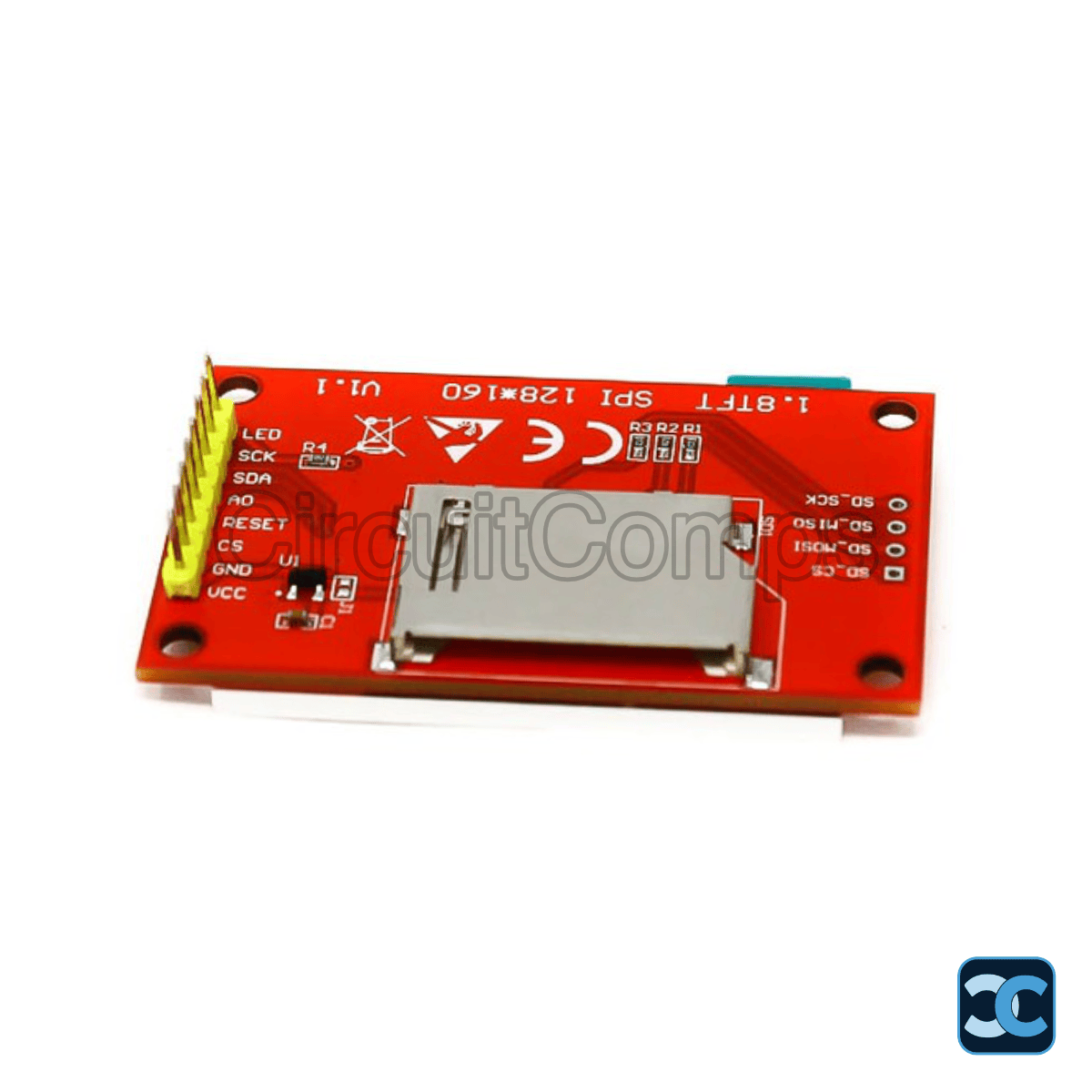 1.8 Inch TFT LCD Display 128×160 ST7735R SPI Non-Touch Module