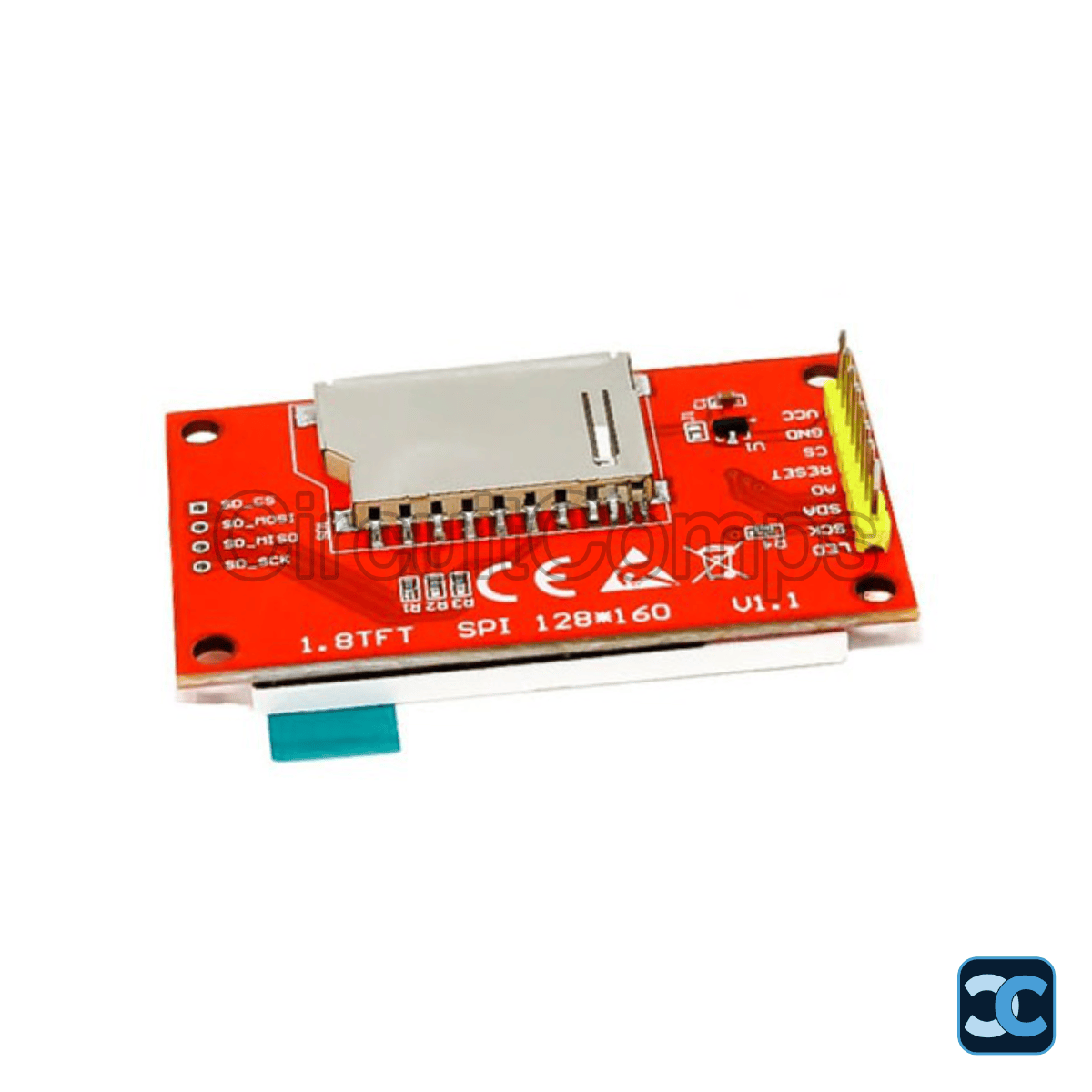 1.8 Inch TFT LCD Display 128×160 ST7735R SPI Non-Touch Module