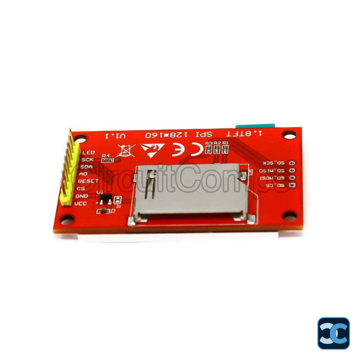 1.8 Inch TFT LCD Display 128×160 ST7735R SPI Non-Touch Module