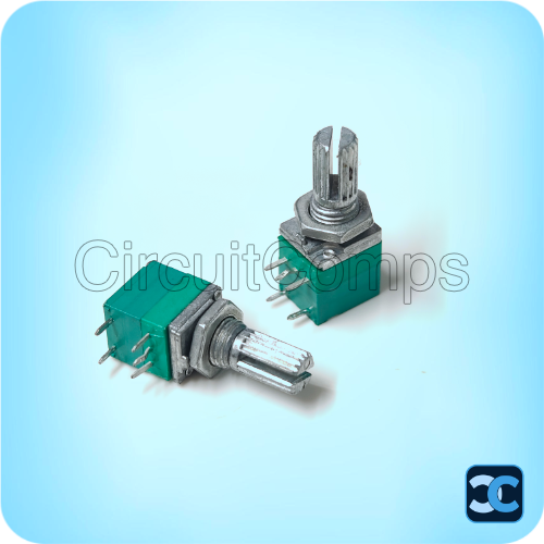 B100K 100K Dual Rotary Potentiometer 5 Pin 6mm Shaft