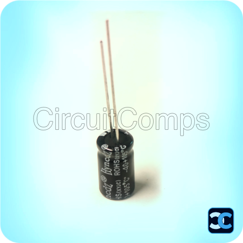 100uF 25V 105°C Electrolytic Capacitor 6x11mm HYNCDZ