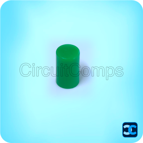 Green Cap for Push On/Off Switch 6mm Press Fit 10mm Height