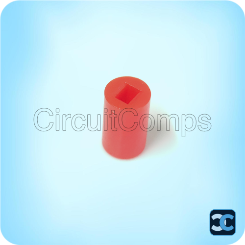 Red Cap for Push On/Off Switch 6mm Press Fit 10mm Height