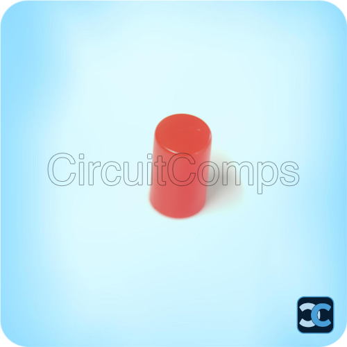 Red Cap for Push On/Off Switch 6mm Press Fit 10mm Height