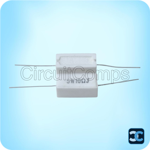 10 Ohm 5W Ceramic Fusible Resistor 10R ±5% Axial