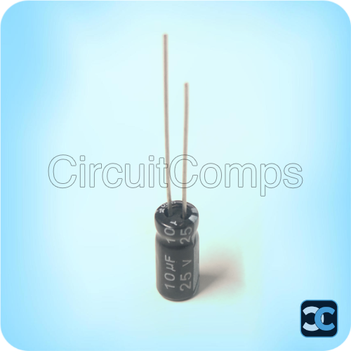 10uF 25V 105°C Electrolytic Capacitor 5x11mm HYNCDZ