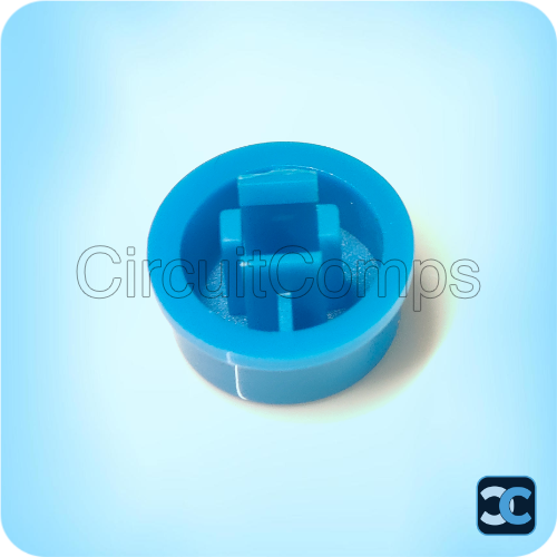 Blue Round Cap R11.5 for 3.8mm Square Head Switch 12x12mm