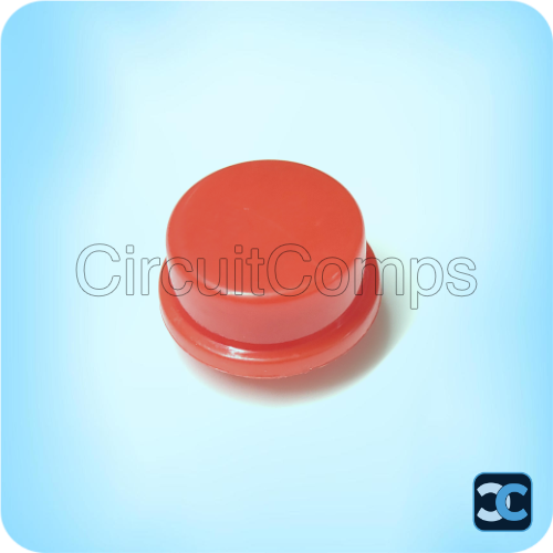 Red Round Cap R11.5 for 3.8mm Square Head Switch 12x12mm
