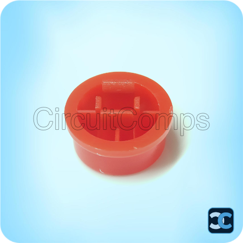 Red Round Cap R11.5 for 3.8mm Square Head Switch 12x12mm
