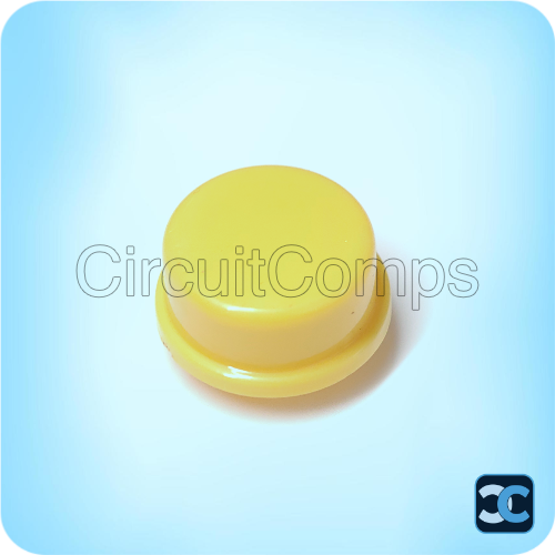 Yellow Round Cap R11.5 for 3.8mm Square Head Switch 12x12mm