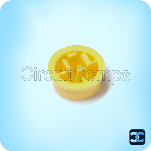 Yellow Round Cap R11.5 for 3.8mm Square Head Switch 12x12mm