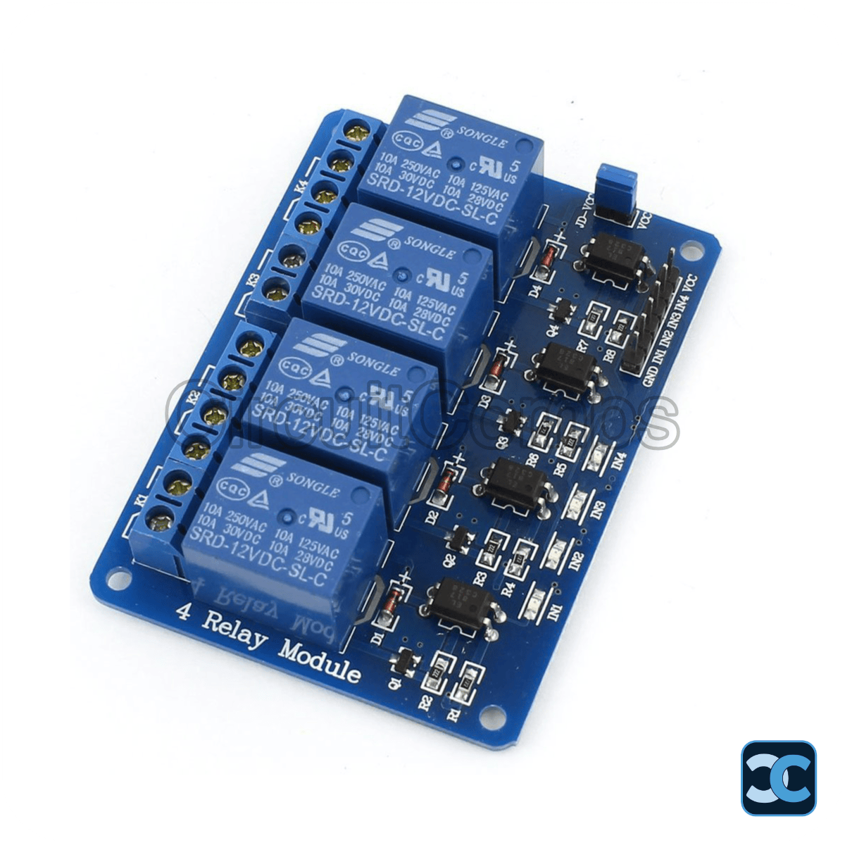 12V 4-Channel Optocoupler Relay Board Module Arduino Compatible