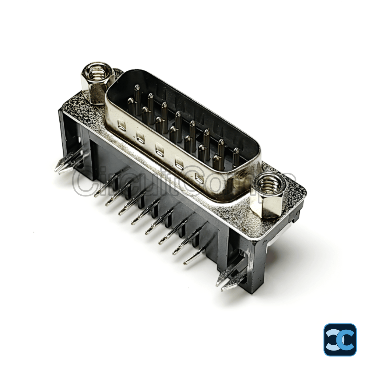 15-Pin D-Sub Male Right Angle Connector VGA PCB Mount XKB