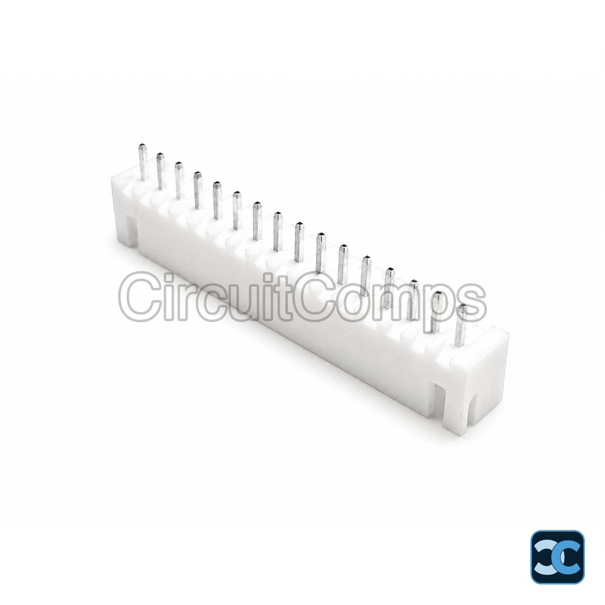 16-Pin JST XH 2.54mm Top Entry Vertical Header – PCB Mount Through-Hole
