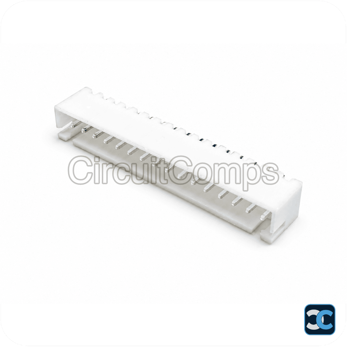 16-Pin JST XH 2.54mm Top Entry Vertical Header – PCB Mount Through-Hole