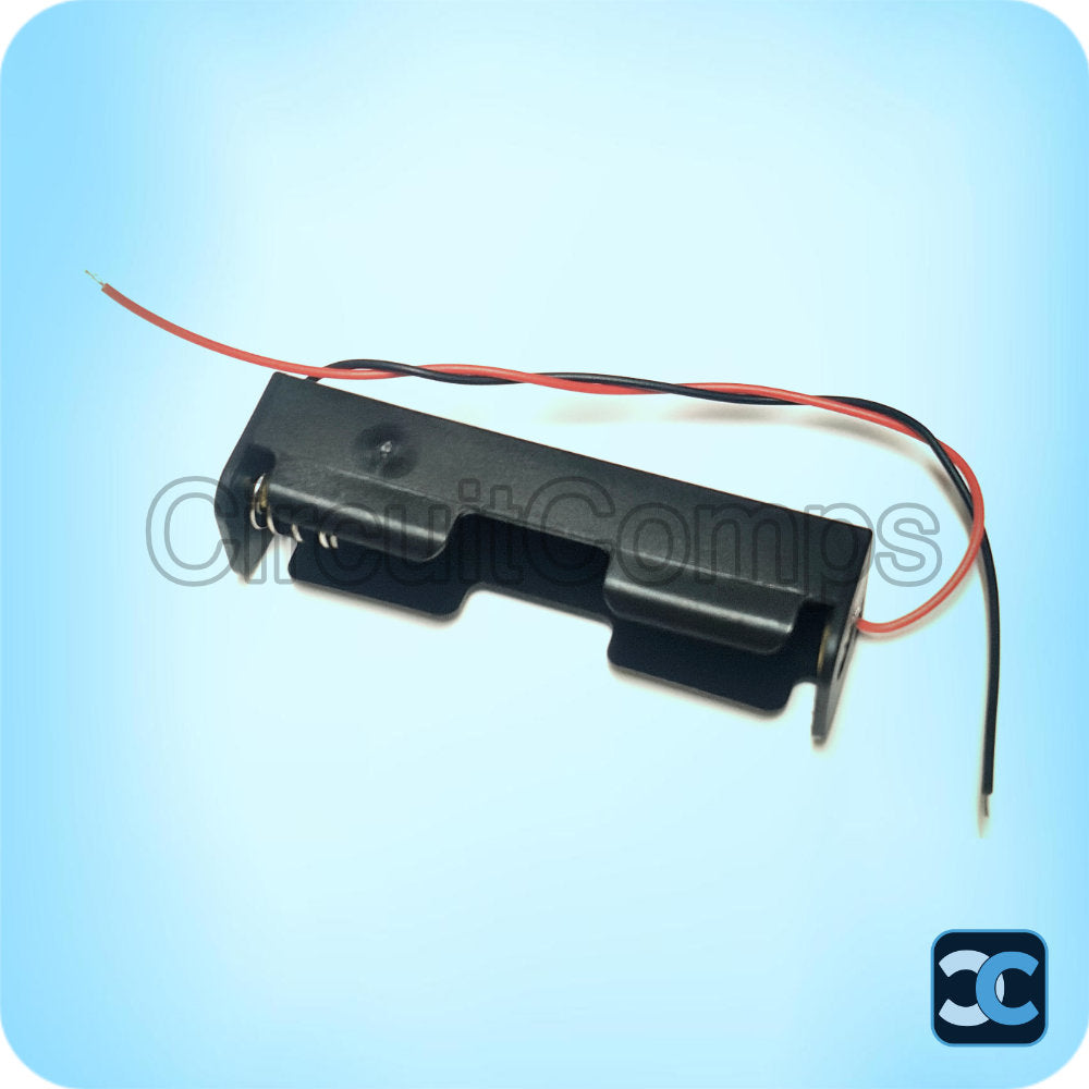18650 Battery Holder 1 Cell 3.7V with Wire Black Case