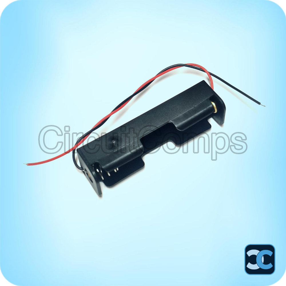 18650 Battery Holder 1 Cell 3.7V with Wire Black Case