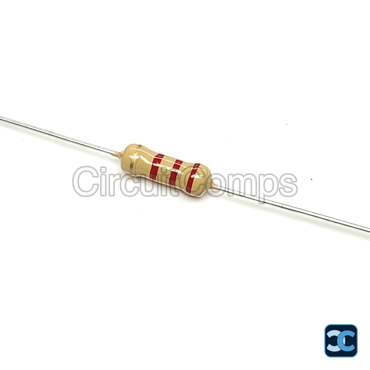 2.2K Ohm 1W Carbon Film Resistor 5% Tolerance Through Hole