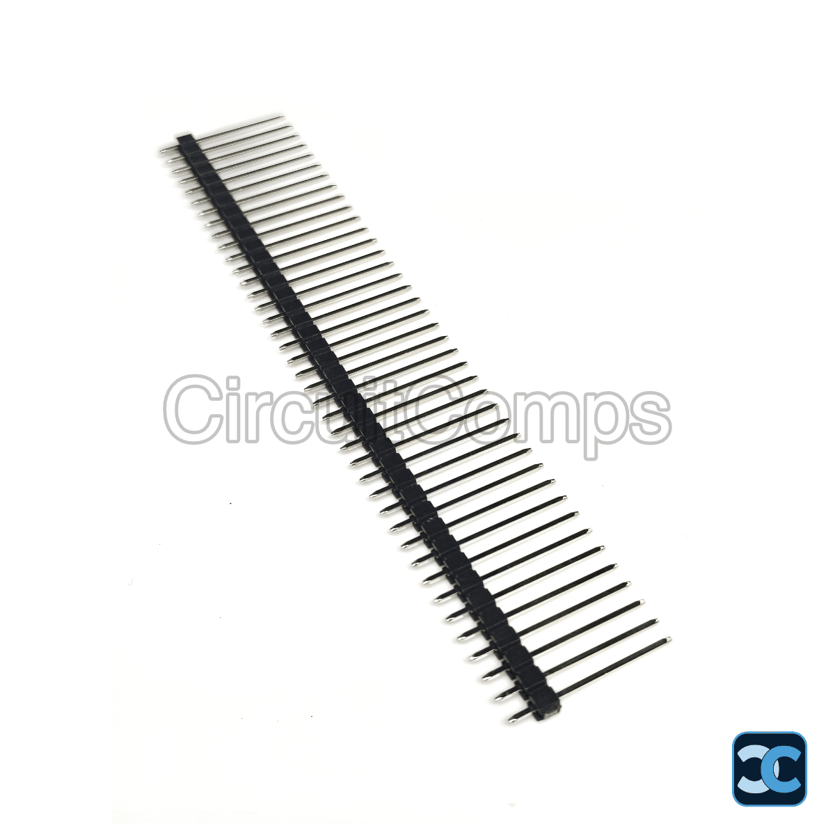 2.54mm 40x1 Single Row 20mm Male Straight Header Strip - Gold Plated