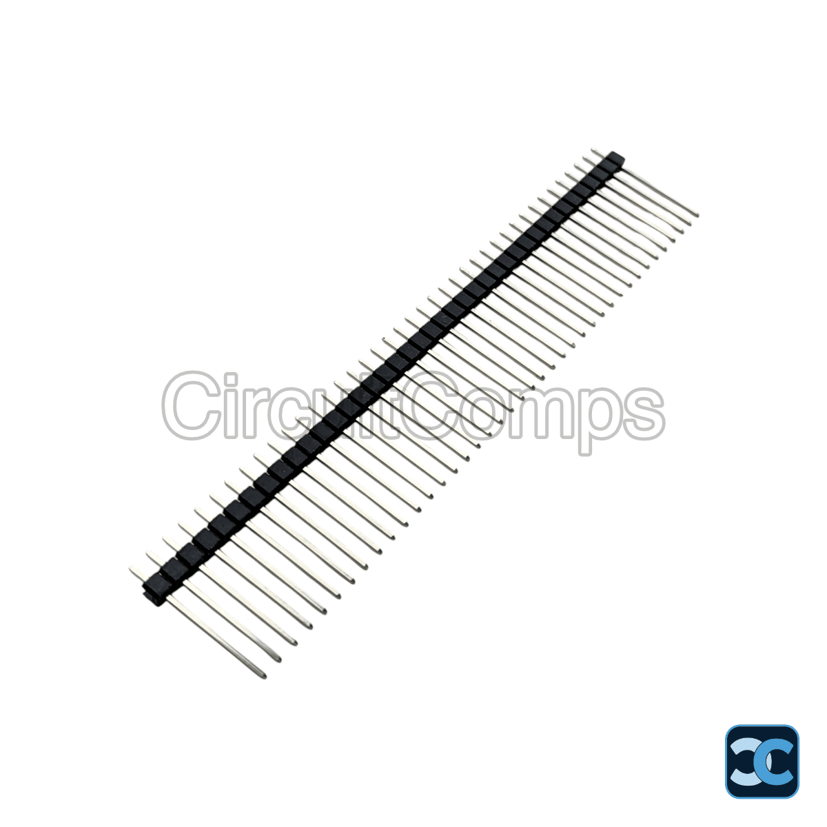 2.54mm 40x1 Single Row 20mm Male Straight Header Strip - Gold Plated