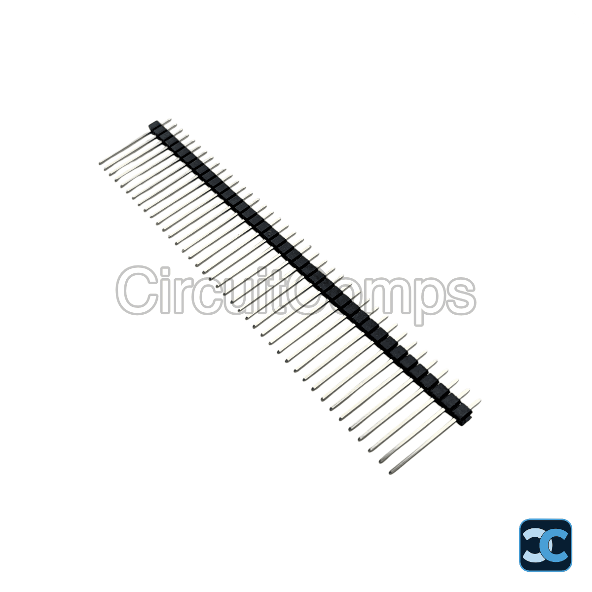 2.54mm 40x1 Single Row 20mm Male Straight Header Strip - Gold Plated