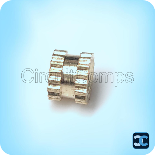M2.5 x 3mm Brass Threaded Insert ID 2.5mm OD 3.9mm