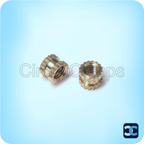 M2.5 x 3mm Brass Threaded Insert ID 2.5mm OD 3.9mm