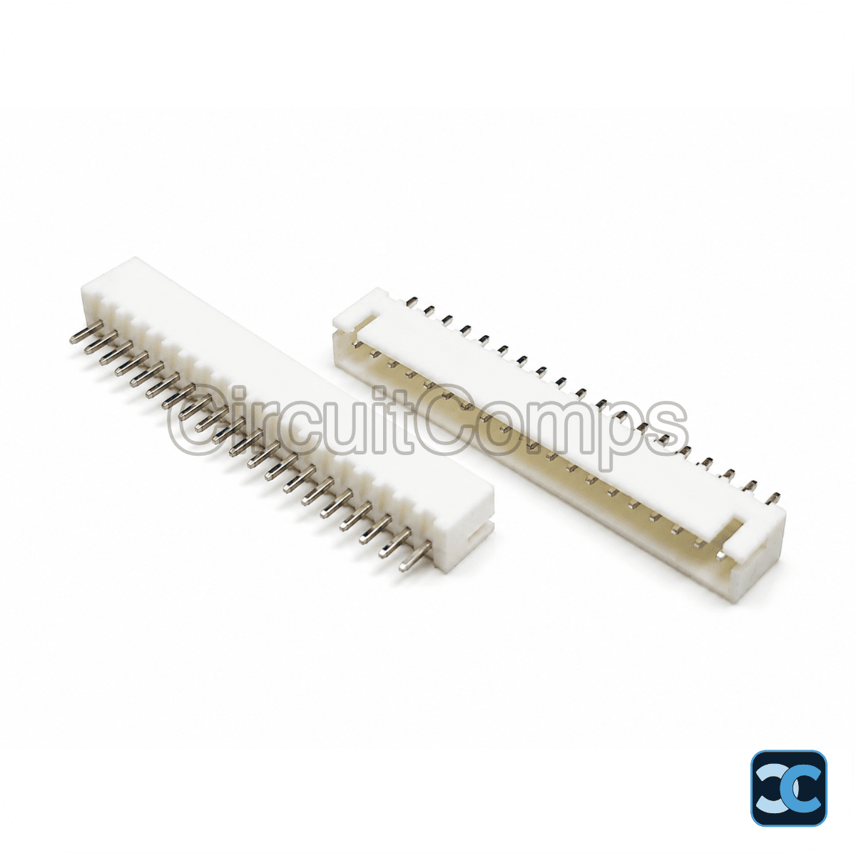 20-Pin JST XH 2.54mm Top Entry Vertical Header – PCB Mount Through-Hole