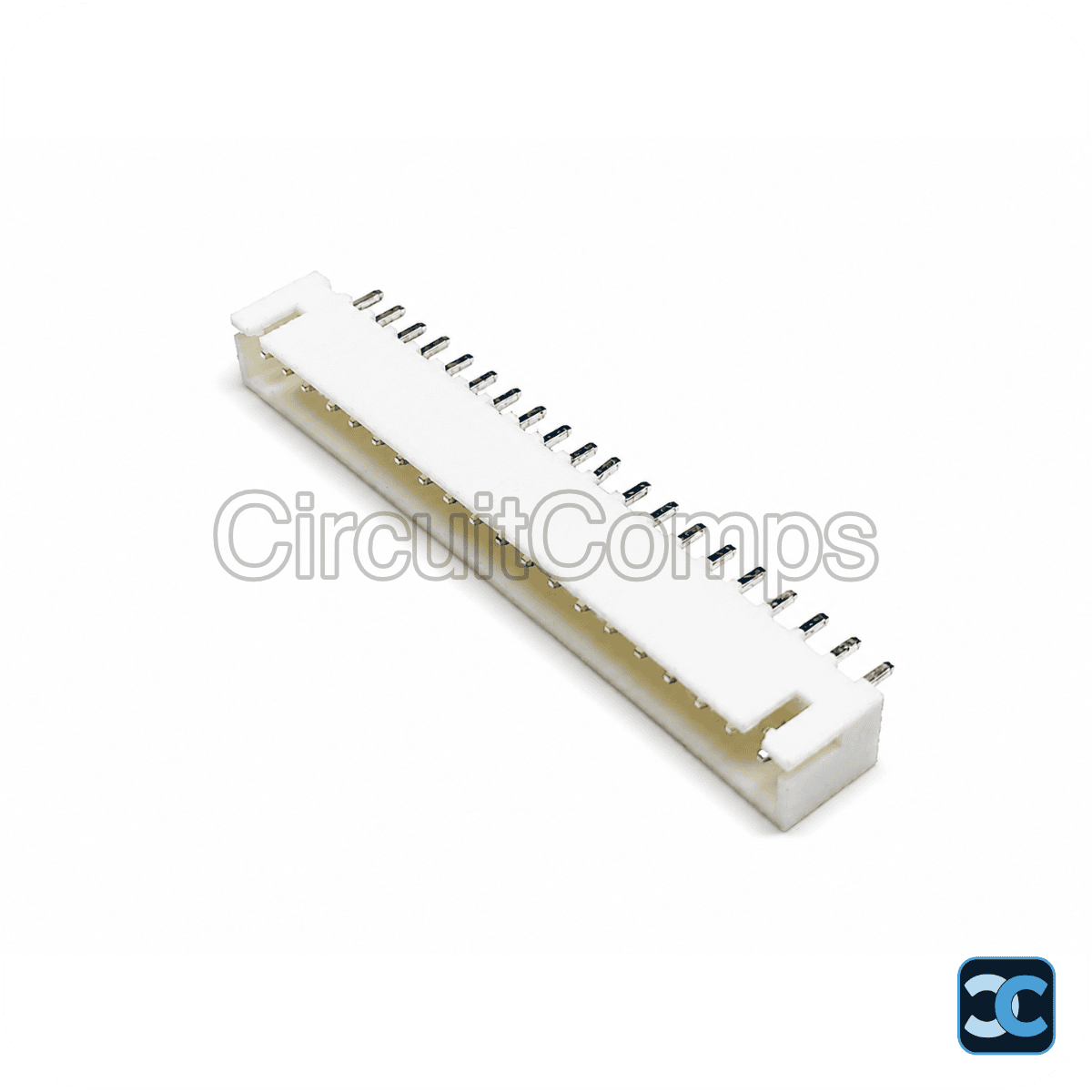 20-Pin JST XH 2.54mm Top Entry Vertical Header – PCB Mount Through-Hole
