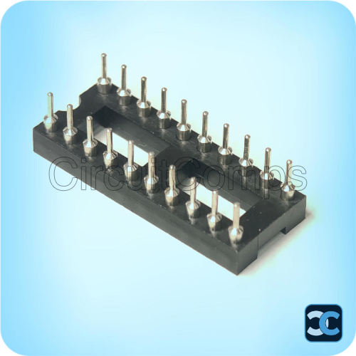 20 Pin 2.54mm DIP Machined IC Socket Round Pin – Circuitcomps
