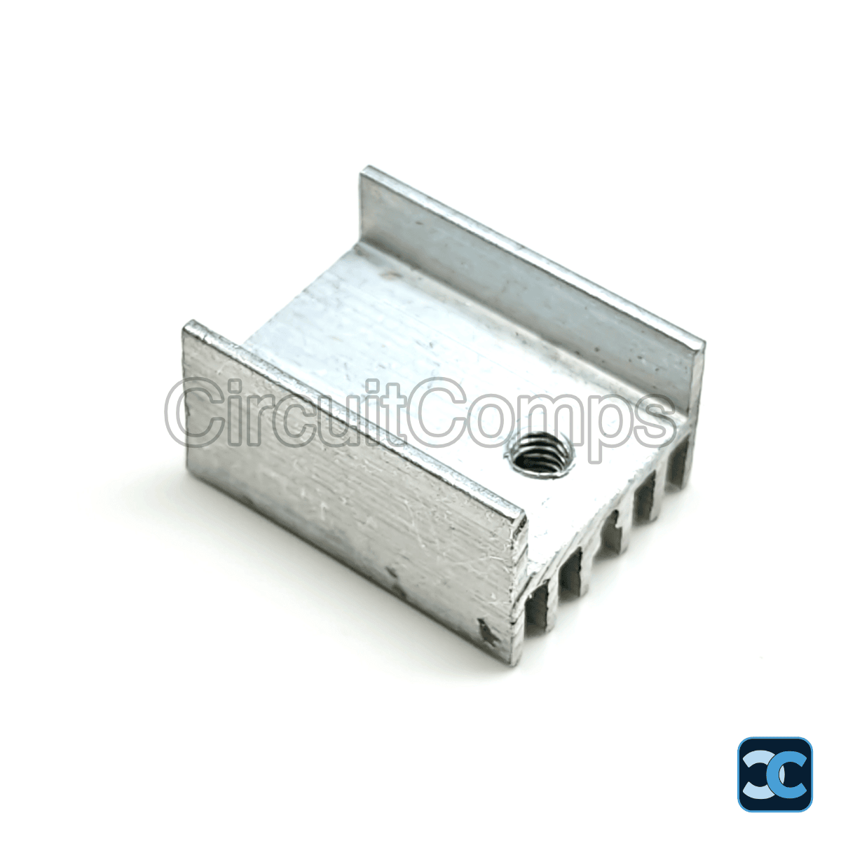 20x15x10mm Silver Aluminium Heat Sink for TO-220 – 6-Fin MOSFETs & Regulators