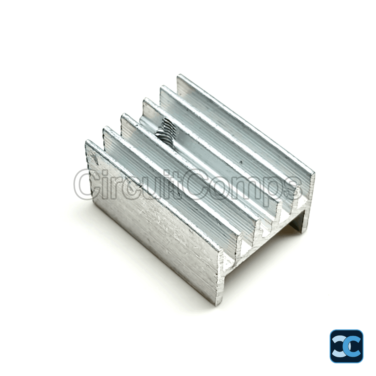 20x15x10mm Silver Aluminium Heat Sink for TO-220 – 6-Fin MOSFETs & Regulators