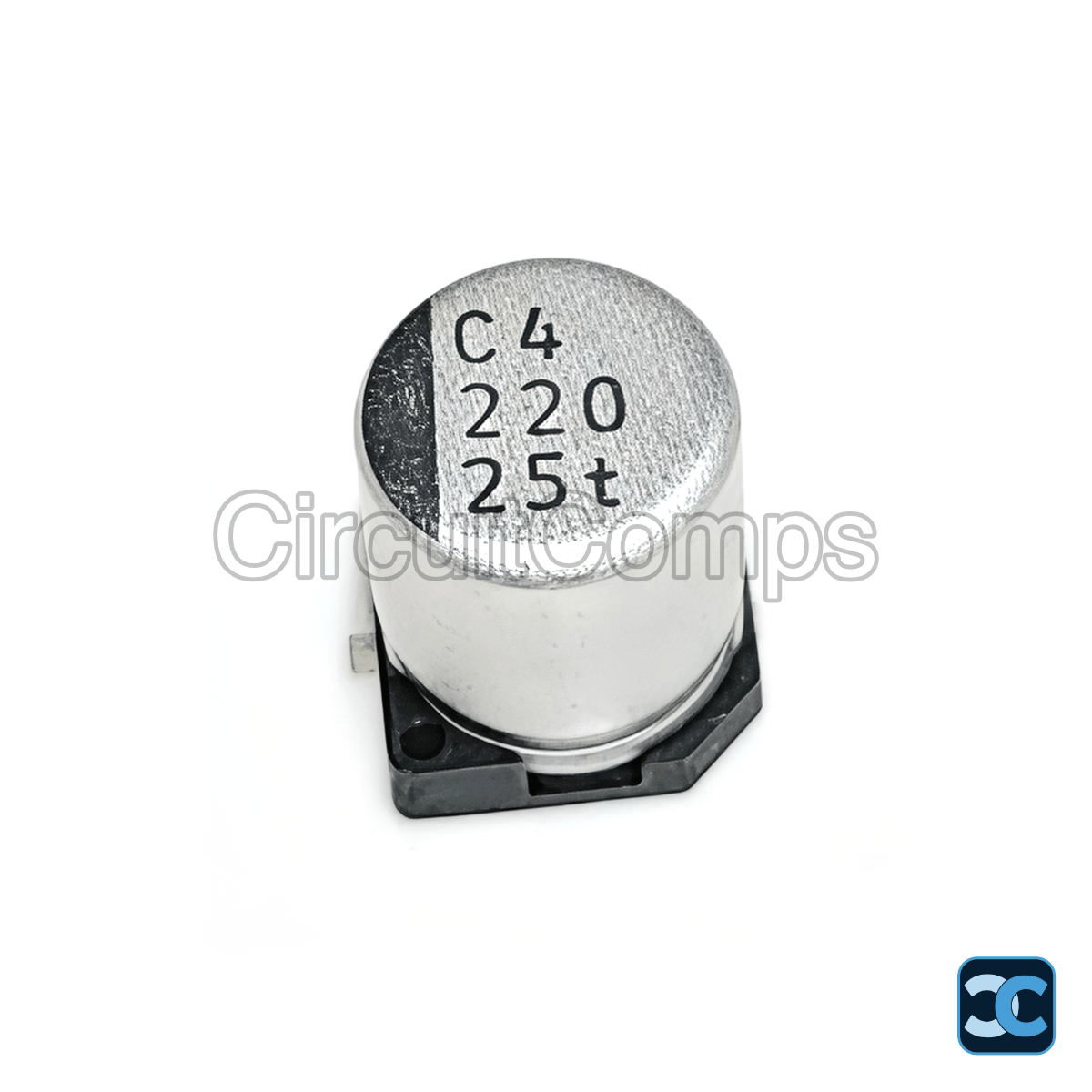 220µF 25V SMD Aluminum Electrolytic Capacitor 6.3x7.7mm LELON