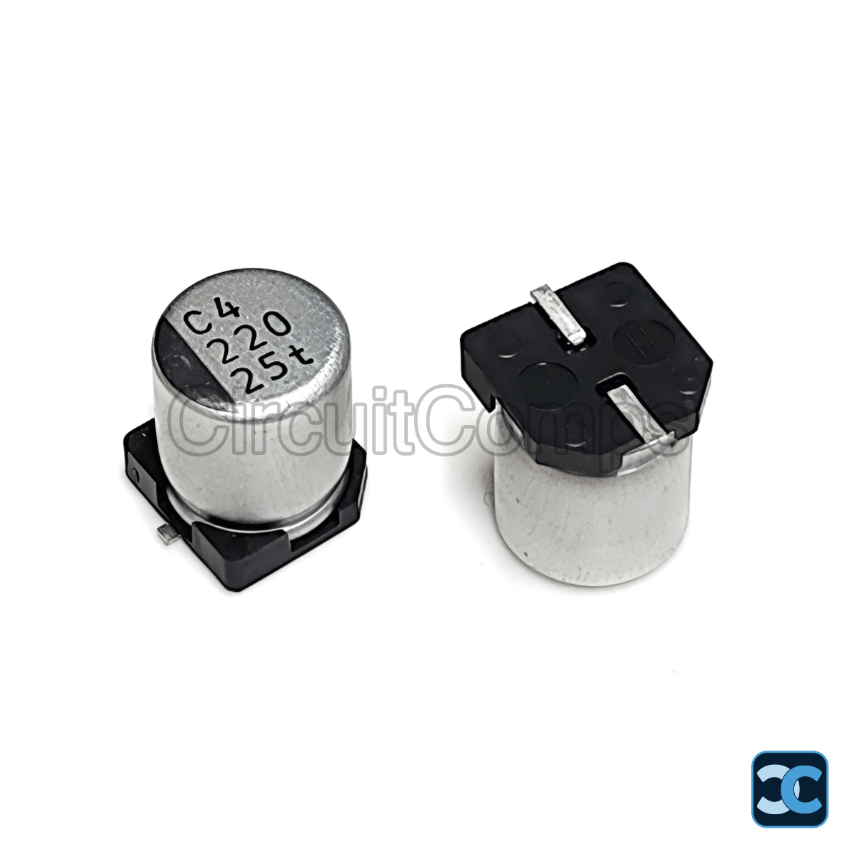 220µF 25V SMD Aluminum Electrolytic Capacitor 6.3x7.7mm LELON