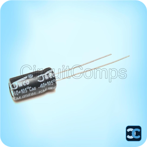 220uF 25V Electrolytic Capacitor 105C 6.3x12mm JWCO