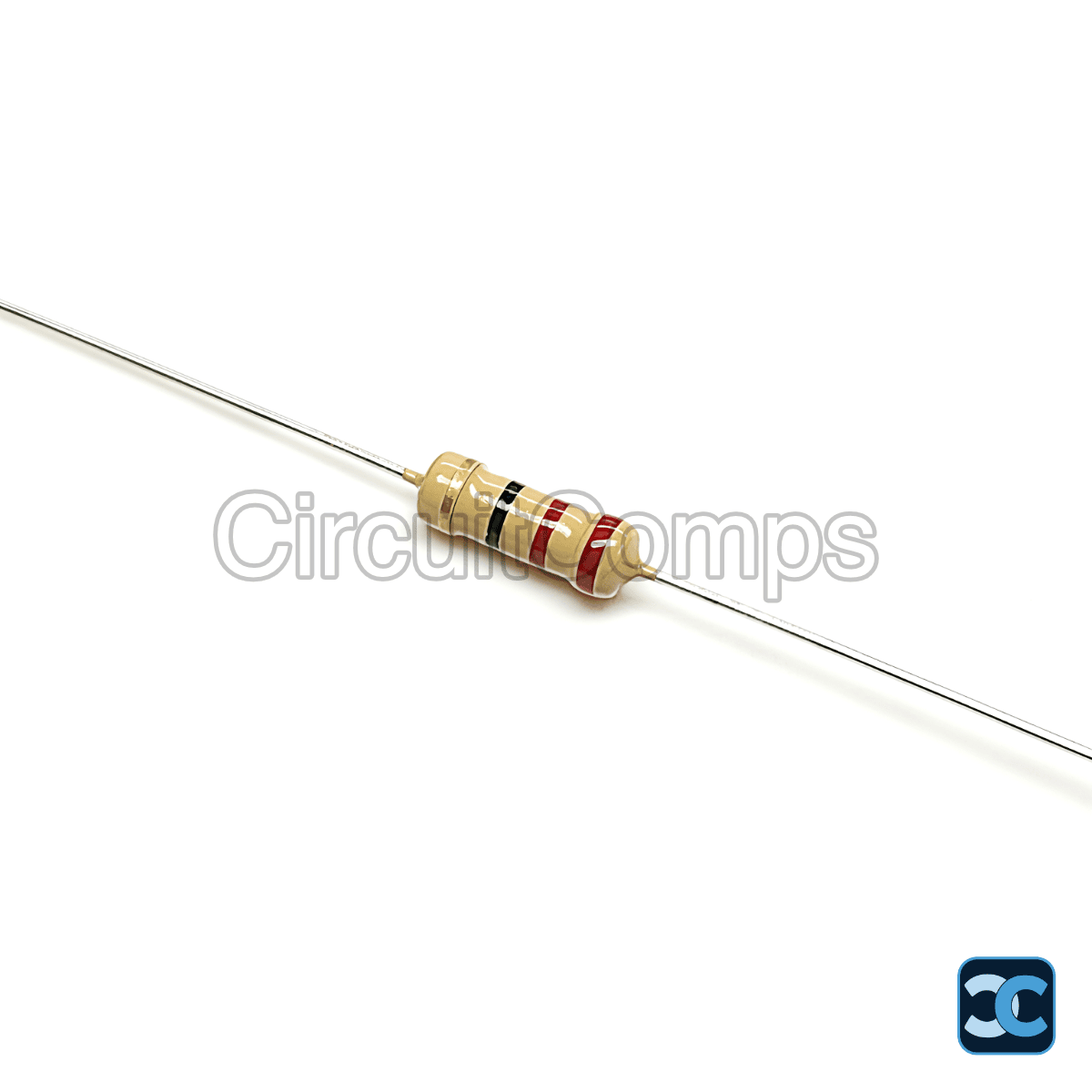 22 Ohm 1W Carbon Film Resistor 5% Tolerance Through Hole