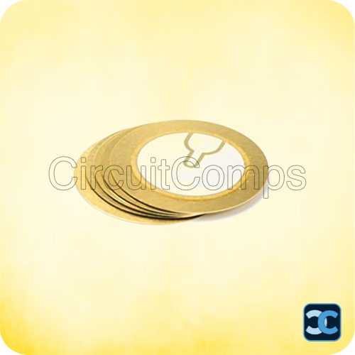 20mm Piezoelectric Ceramic Buzzer | 12V Piezo Sounder Brass Plate