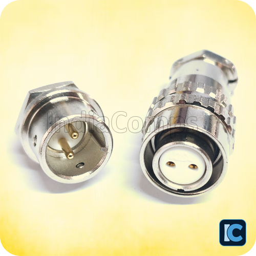 (PP-2PS) XLR 2-Pin Aviation Connector – 9mm Self-Locking Push Wire Adapter (Silver, Pack of 1)