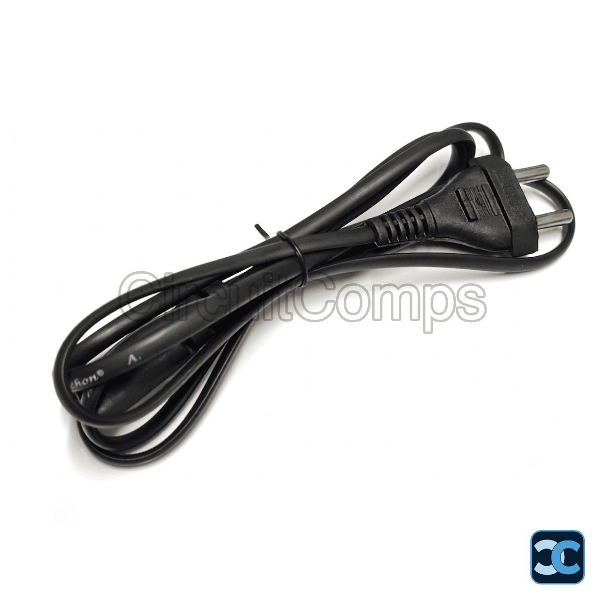 2 Pin Power Cord Cable 1.5M 230VAC Black Plug Connector