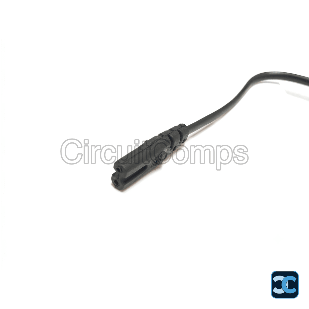 2 Pin Power Cord Cable 1.5M 230VAC Black Plug Connector