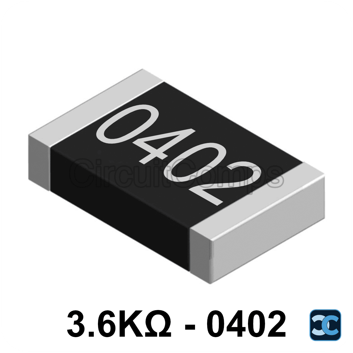 3.6K ohm 0402 1% SMD Resistor 3K6 0.063W (1/16W)