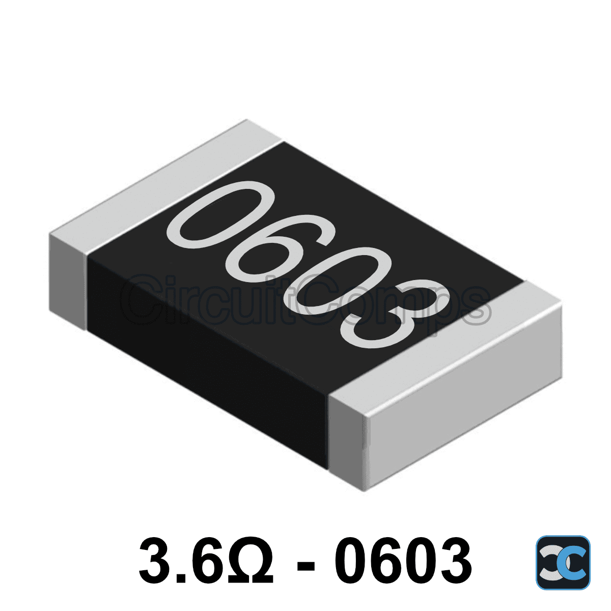 3.6 ohm 0603 1% SMD Resistor 3R6 0.125W (1/8W)