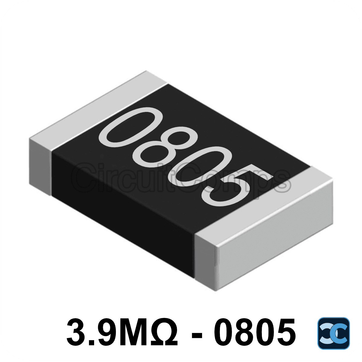 3.9M ohm 0805 1% SMD Resistor 3M9 0.125W (1/8W)